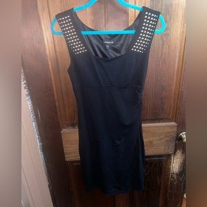 express dress black and gold accents